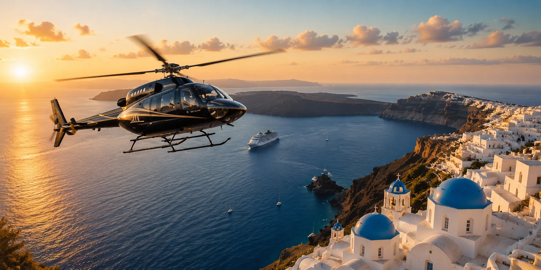 CTA Banner Santorini Ηelicopter Tours Transfers INV Santorini